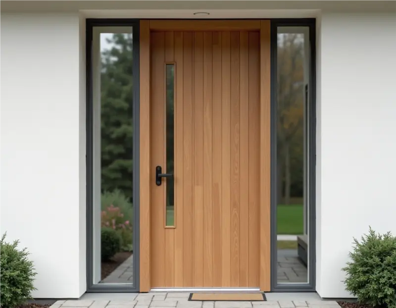 Moderne Haustür aus Holz
