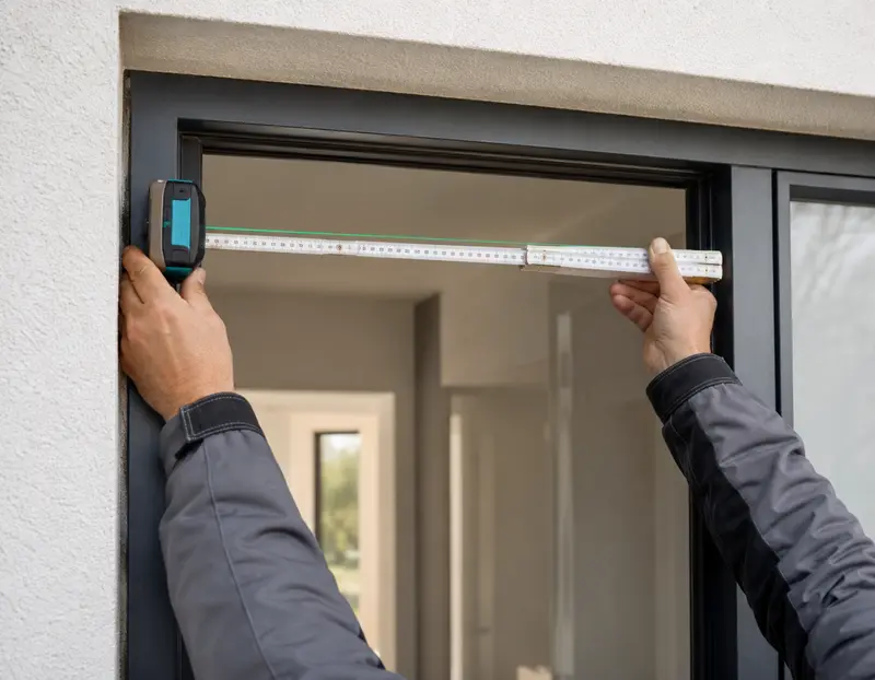 Aufmaß eines Hauseingangs für eine neue Haustür