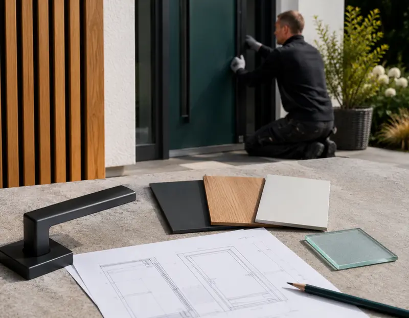 Design, Zubehör und Montageplanung für Haustüren