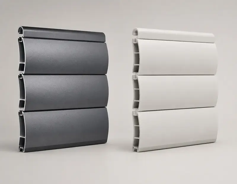Vergleich von Rollladenprofilen aus Aluminium und Kunststoff